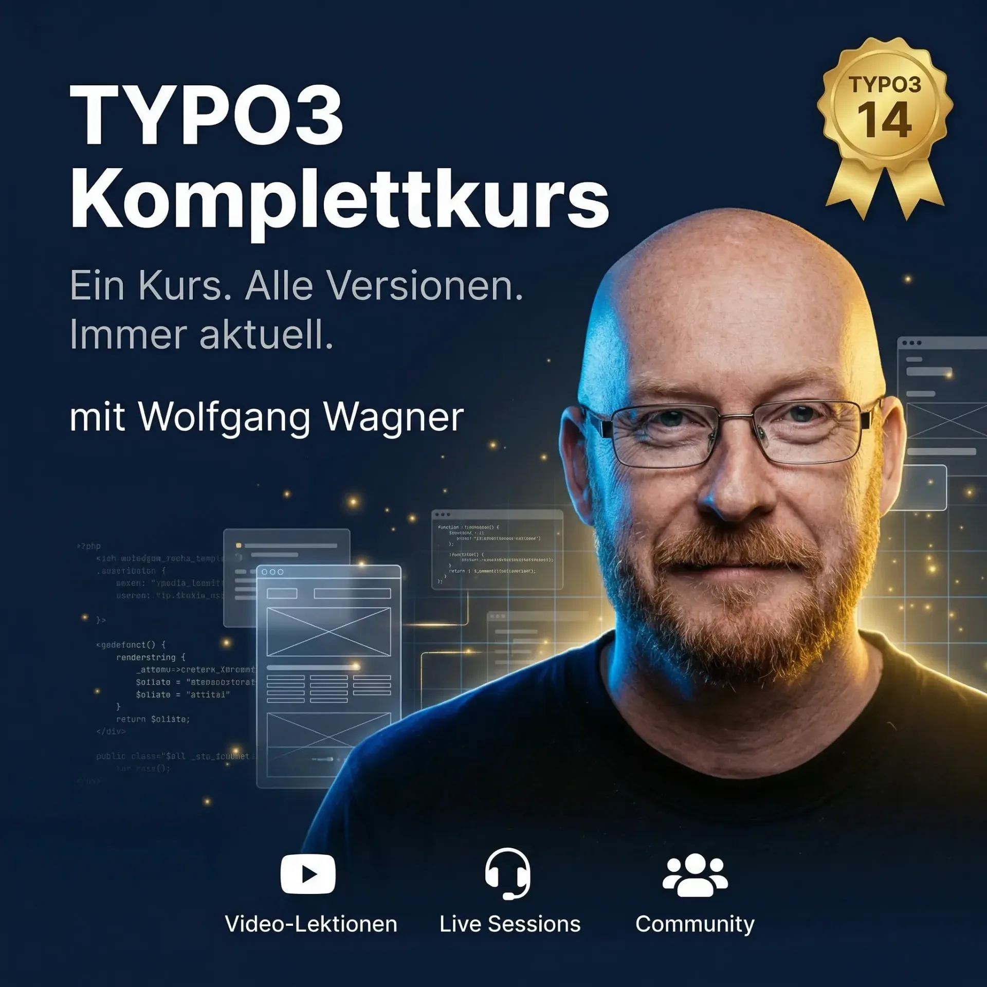TYPO3 Komplettkurs mit Wolfgang Wagner – Ein Kurs. Alle Versionen. Immer aktuell.